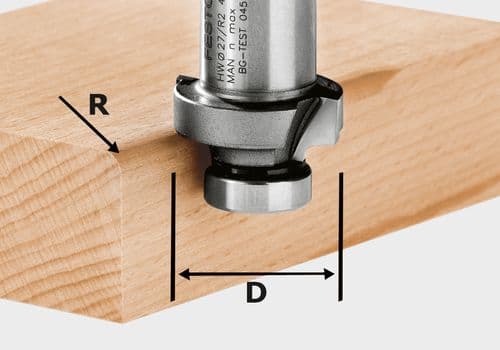 Roundover cutter HW R4-OFK 500