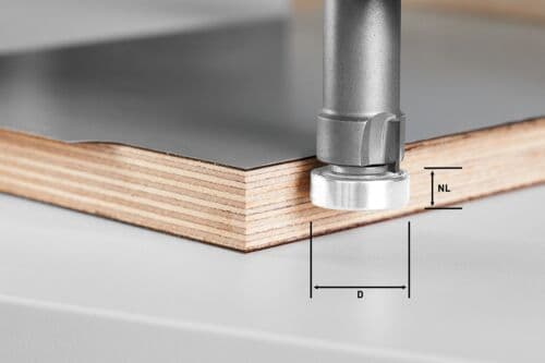 Edge trimming cutter HW D22/8-OFK