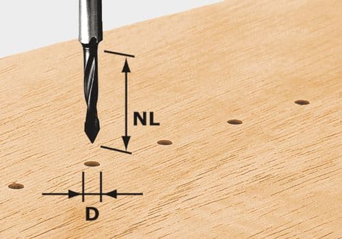 Through-hole drill HW S8 D5/30