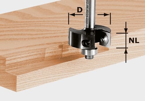 Rebating cutter with reversible blades HW S8 D38/12